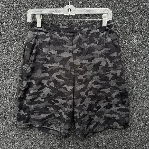 LULULEMON Pace Breaker Linerless 9" Shorts Camo Black Size Small - Picture 1 of 6
